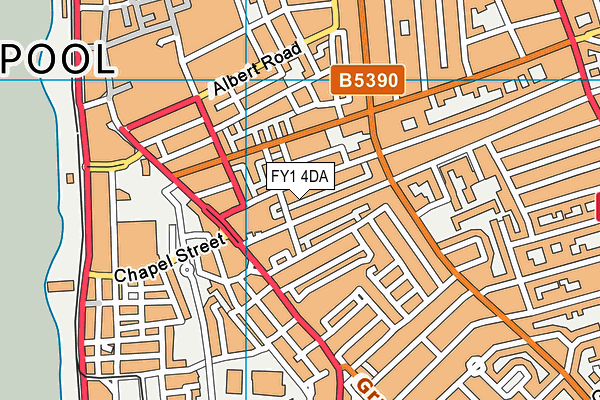 FY1 4DA map - OS VectorMap District (Ordnance Survey)
