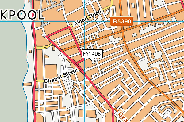 FY1 4DB map - OS VectorMap District (Ordnance Survey)