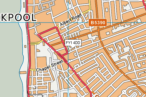 FY1 4DD map - OS VectorMap District (Ordnance Survey)