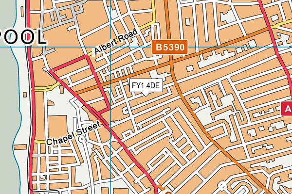 FY1 4DE map - OS VectorMap District (Ordnance Survey)