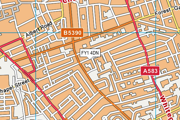 FY1 4DN map - OS VectorMap District (Ordnance Survey)