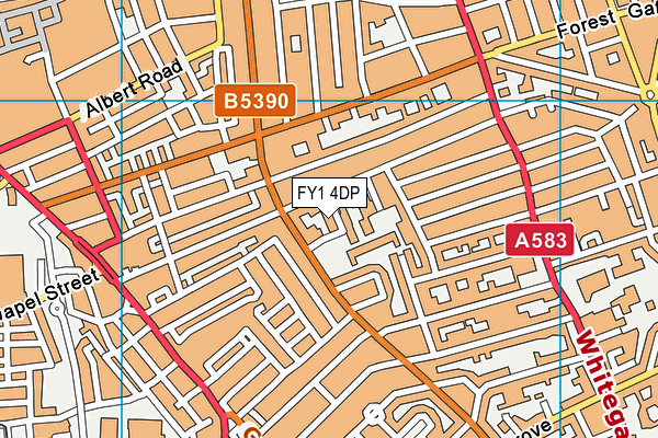 FY1 4DP map - OS VectorMap District (Ordnance Survey)