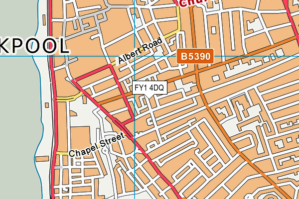 FY1 4DQ map - OS VectorMap District (Ordnance Survey)