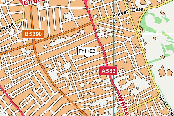 FY1 4EB map - OS VectorMap District (Ordnance Survey)