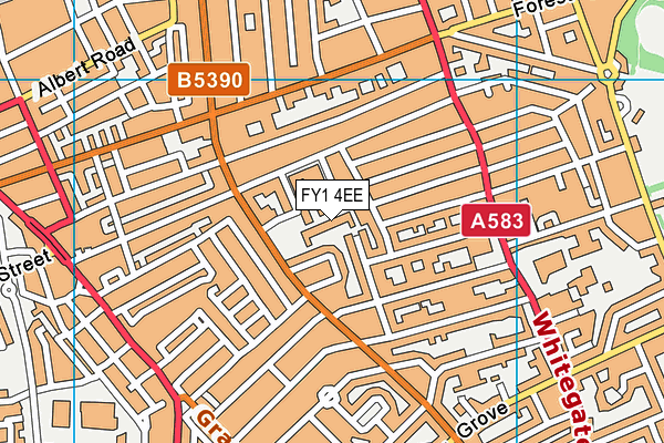 FY1 4EE map - OS VectorMap District (Ordnance Survey)