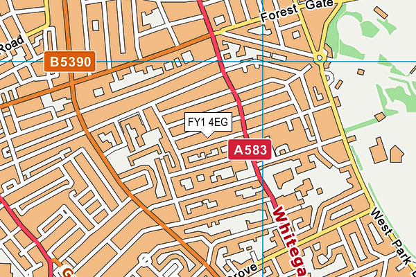 FY1 4EG map - OS VectorMap District (Ordnance Survey)