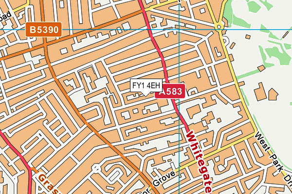 FY1 4EH map - OS VectorMap District (Ordnance Survey)