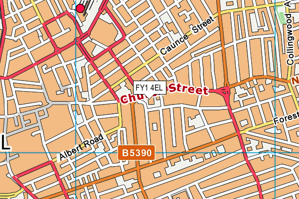 FY1 4EL map - OS VectorMap District (Ordnance Survey)