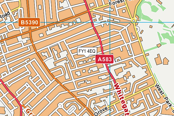 FY1 4EQ map - OS VectorMap District (Ordnance Survey)