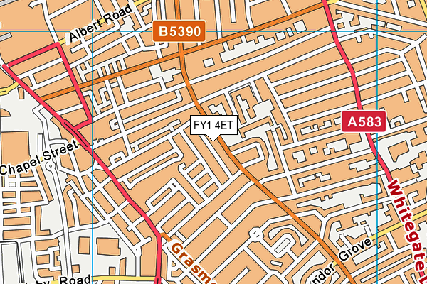 FY1 4ET map - OS VectorMap District (Ordnance Survey)