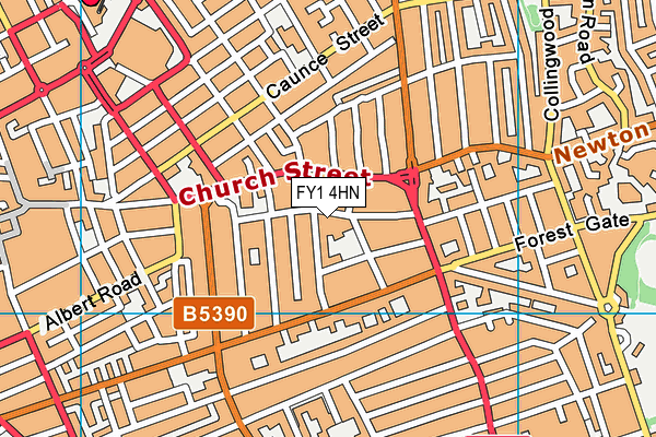 FY1 4HN map - OS VectorMap District (Ordnance Survey)