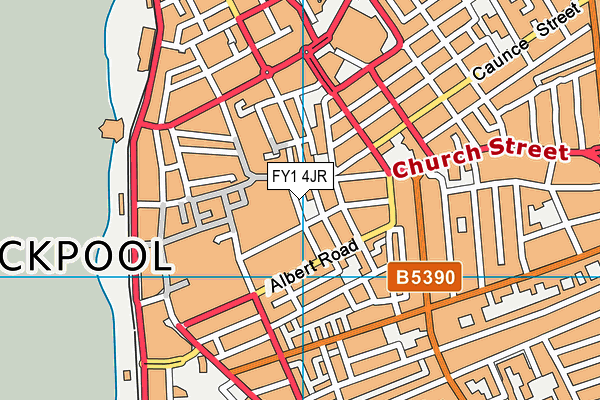 FY1 4JR map - OS VectorMap District (Ordnance Survey)