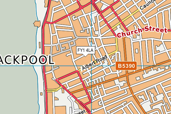 FY1 4LA map - OS VectorMap District (Ordnance Survey)