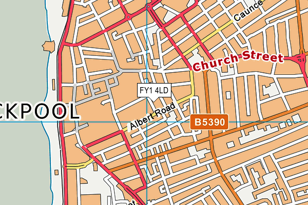 FY1 4LD map - OS VectorMap District (Ordnance Survey)