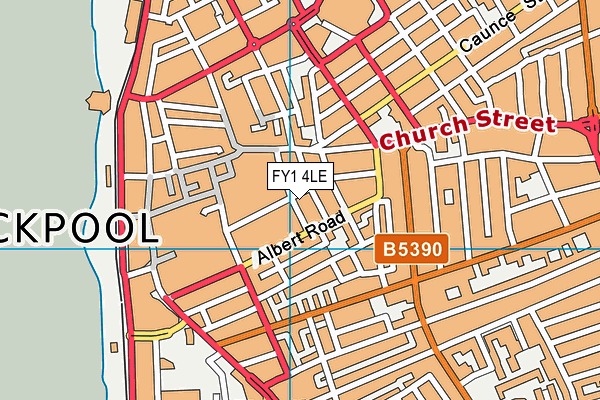 FY1 4LE map - OS VectorMap District (Ordnance Survey)