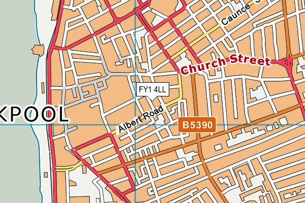 FY1 4LL map - OS VectorMap District (Ordnance Survey)