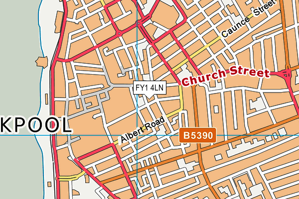 FY1 4LN map - OS VectorMap District (Ordnance Survey)