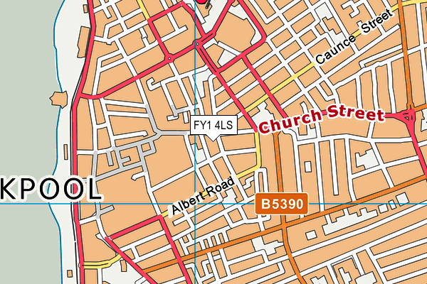 FY1 4LS map - OS VectorMap District (Ordnance Survey)