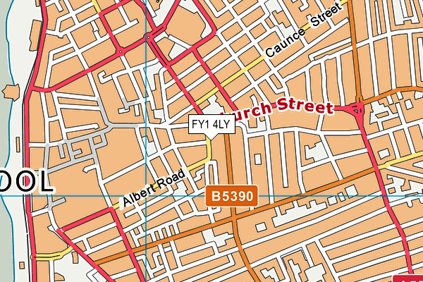 FY1 4LY map - OS VectorMap District (Ordnance Survey)