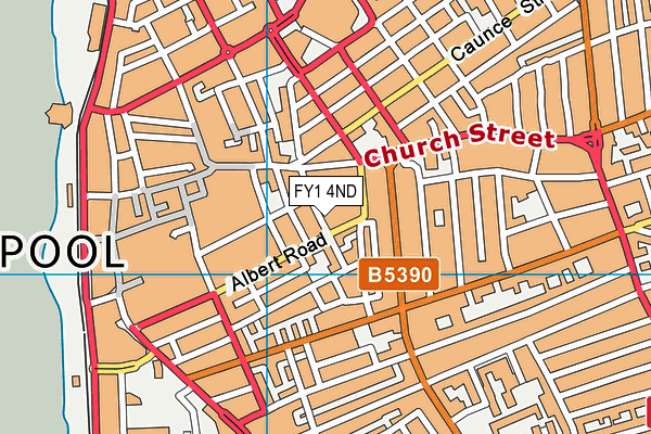 FY1 4ND map - OS VectorMap District (Ordnance Survey)