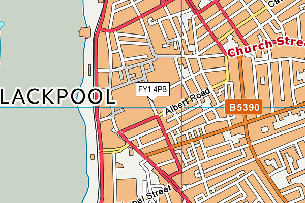 FY1 4PB map - OS VectorMap District (Ordnance Survey)