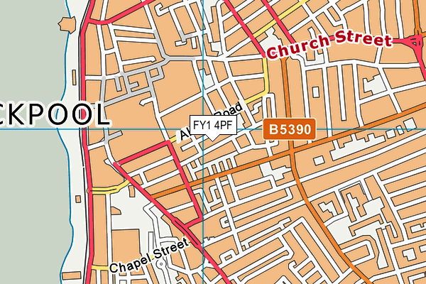 FY1 4PF map - OS VectorMap District (Ordnance Survey)