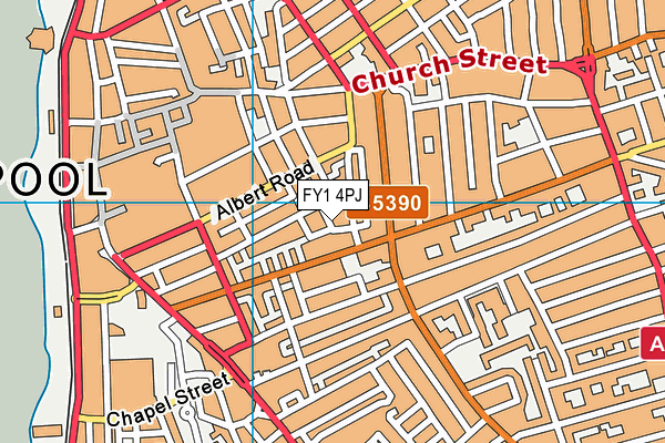 FY1 4PJ map - OS VectorMap District (Ordnance Survey)