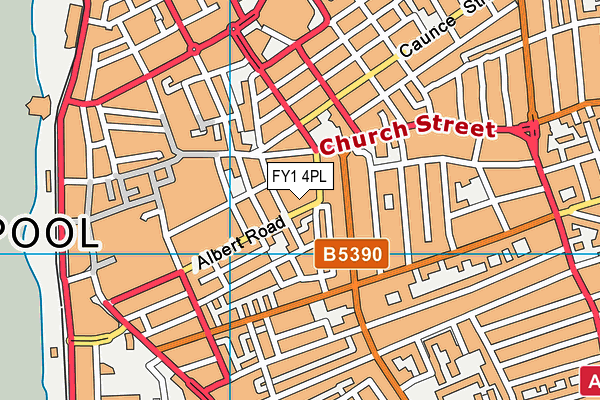 FY1 4PL map - OS VectorMap District (Ordnance Survey)