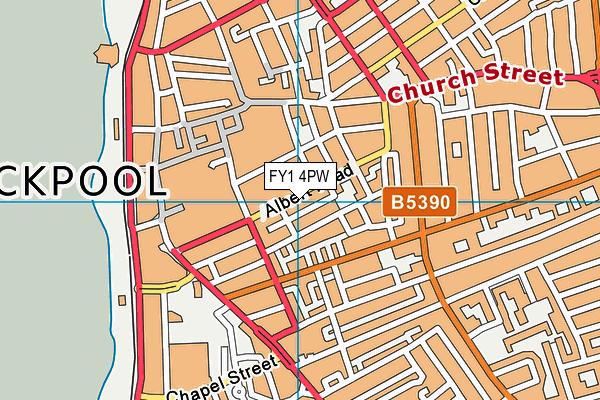 FY1 4PW map - OS VectorMap District (Ordnance Survey)