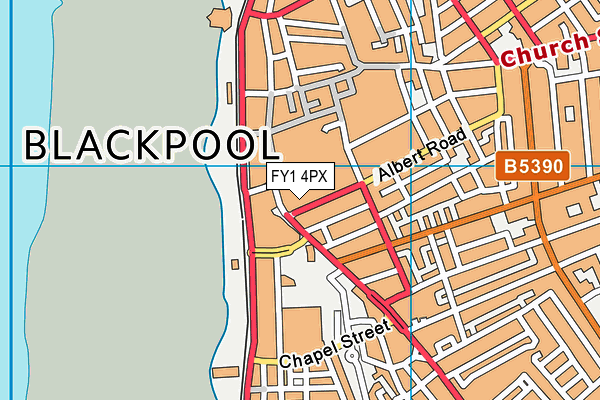 FY1 4PX map - OS VectorMap District (Ordnance Survey)