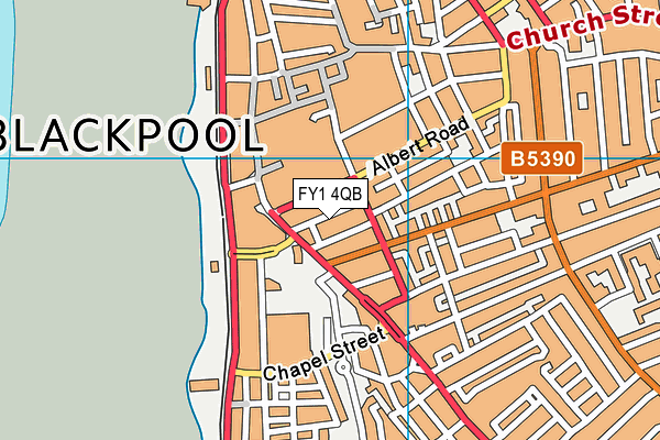 FY1 4QB map - OS VectorMap District (Ordnance Survey)