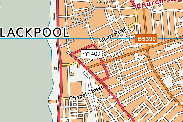 FY1 4QD map - OS VectorMap District (Ordnance Survey)