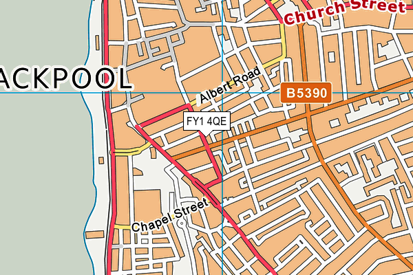 FY1 4QE map - OS VectorMap District (Ordnance Survey)