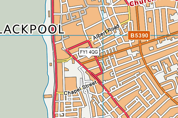 FY1 4QG map - OS VectorMap District (Ordnance Survey)