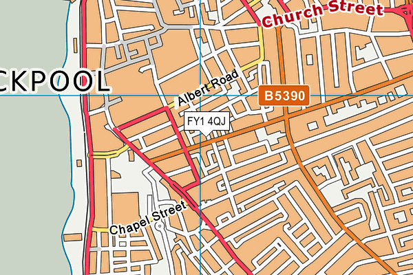 FY1 4QJ map - OS VectorMap District (Ordnance Survey)