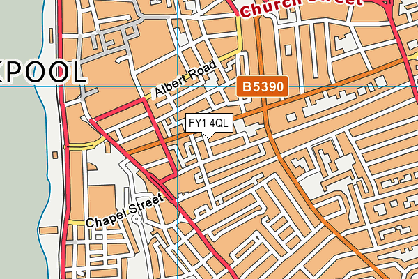 FY1 4QL map - OS VectorMap District (Ordnance Survey)