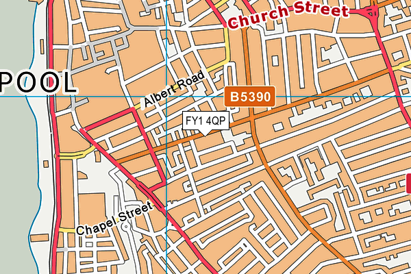 FY1 4QP map - OS VectorMap District (Ordnance Survey)