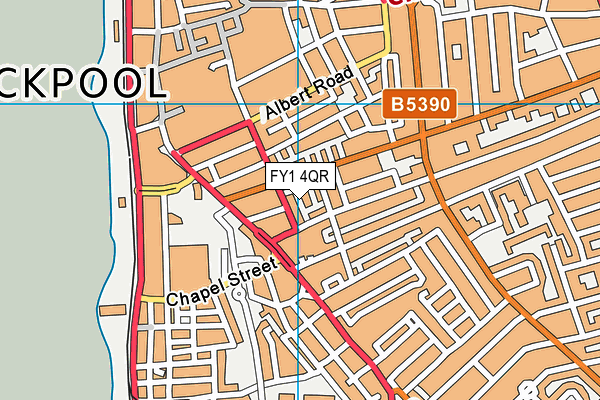 FY1 4QR map - OS VectorMap District (Ordnance Survey)