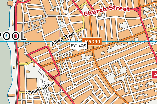 FY1 4QS map - OS VectorMap District (Ordnance Survey)