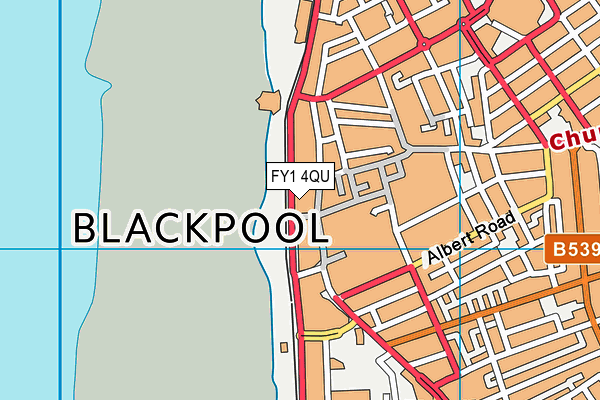 FY1 4QU map - OS VectorMap District (Ordnance Survey)