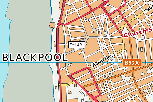 FY1 4RJ map - OS VectorMap District (Ordnance Survey)