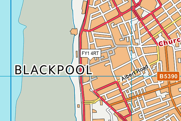 FY1 4RT map - OS VectorMap District (Ordnance Survey)