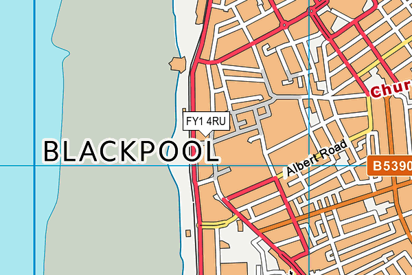 FY1 4RU map - OS VectorMap District (Ordnance Survey)