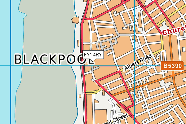 FY1 4RY map - OS VectorMap District (Ordnance Survey)