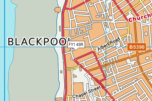 FY1 4SR map - OS VectorMap District (Ordnance Survey)