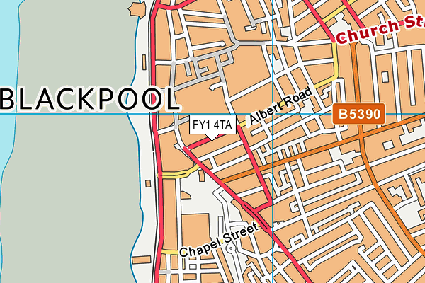 FY1 4TA map - OS VectorMap District (Ordnance Survey)