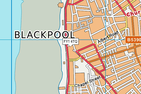 FY1 4TQ map - OS VectorMap District (Ordnance Survey)