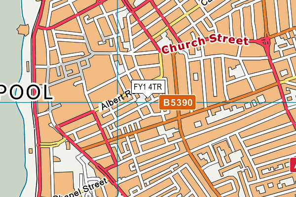 FY1 4TR map - OS VectorMap District (Ordnance Survey)