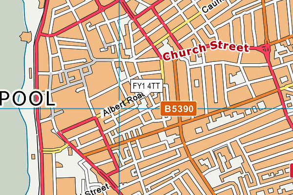 FY1 4TT map - OS VectorMap District (Ordnance Survey)
