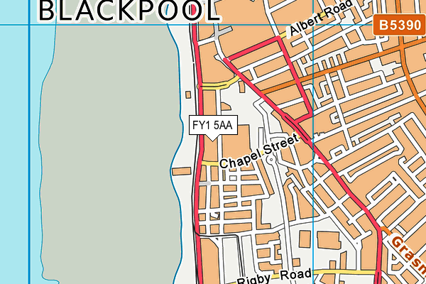 FY1 5AA map - OS VectorMap District (Ordnance Survey)